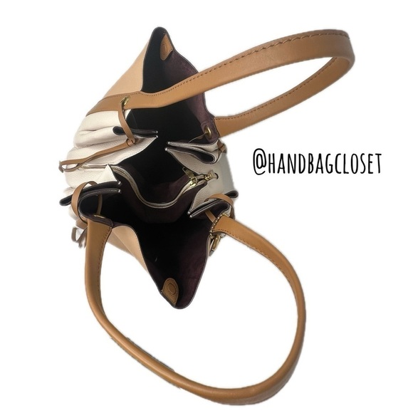 Coach Harmony Colorblock Chalk Beige Glovetanned Leather Hobo 53353 Bag - Picture 12 of 16